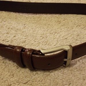 Mens brown leather belt